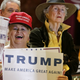 A Trump rally attendee, September 2015, “ reacts to a joke Trump made about Russian President Vladimir Putin being a nicer person than him during a news conference in New York.” Photo via AP
